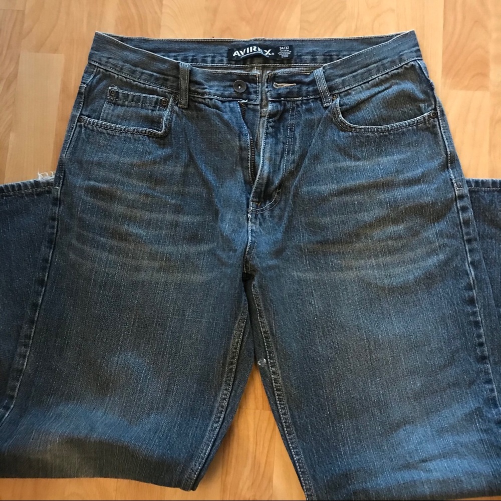 AVIREX black label 5 pocket blue jeans 34 x 32